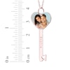 Thumbnail Image 4 of Engravable Heart-Shaped Key Photo Necklace 10K Rose Gold 18&quot;