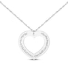 Thumbnail Image 1 of Cutout Heart Message Necklace 14K White Gold 18&quot;