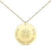 Thumbnail Image 1 of Family Birth Flower & Name Disc Necklace 10K Yellow Gold 18&quot;