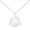 Thumbnail Image 1 of Celtic Triangle Name Necklace 14K White Gold 18&quot;