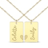 Thumbnail Image 0 of Friends Heart Name Tag Necklace Set 10K Yellow Gold 18"