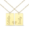 Thumbnail Image 1 of Friends Heart Name Tag Necklace Set 14K Yellow Gold 18&quot;