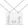 Thumbnail Image 1 of Friends Heart Name Tag Necklace Set Sterling Silver 18&quot;