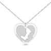 Thumbnail Image 1 of Mom & Baby Silhouette Heart Name Necklace 10K White Gold 18&quot;