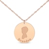 Thumbnail Image 1 of Boy Silhouette Name Disc Necklace 14K Rose Gold 18&quot;