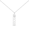 Thumbnail Image 1 of Graduation Cap Vertical Year Necklace 10K White Gold 18&quot;