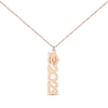 Thumbnail Image 1 of Graduation Cap Vertical Year Necklace 14K Rose Gold 18&quot;