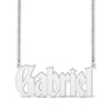 Thumbnail Image 0 of Men's Gothic Name Necklace Sterling Silver 22"