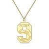 Thumbnail Image 1 of Men's Sport Number & Name Necklace 10K Yellow Gold 22&quot;