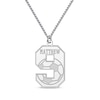 Thumbnail Image 1 of Men's Sport Number & Name Necklace Sterling Silver 22&quot;