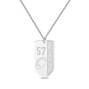 Thumbnail Image 1 of Men's Sport Shield Number & Name Necklace Sterling Silver 22&quot;