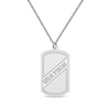 Thumbnail Image 1 of Men's Slanted Name Dog Tag Necklace Sterling Silver 22&quot;