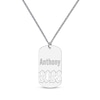 Thumbnail Image 1 of Men's Name & Year Cutout Dog Tag Necklace Sterling Silver 22&quot;