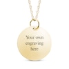 Thumbnail Image 1 of Personalized Footprint "I Love You to the Moon and Back" Disc Necklace 10K Yellow Gold 18"