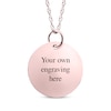 Thumbnail Image 1 of Personalized Footprint "I Love You to the Moon and Back" Disc Necklace 10K Rose Gold 18"