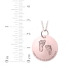 Thumbnail Image 3 of Personalized Footprint "I Love You to the Moon and Back" Disc Necklace 10K Rose Gold 18"