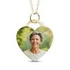 Thumbnail Image 1 of Flat Small Heart Photo Charm Necklace 10K Yellow Gold 18&quot;