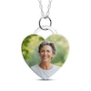 Thumbnail Image 0 of Small Heart Photo Charm Necklace 10K White Gold 18"