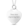 Thumbnail Image 1 of Small Heart Photo Charm Necklace 10K White Gold 18"