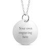 Thumbnail Image 1 of Your Own Handprint "Love You Today and Always" Engravable Disc Necklace 10K White Gold 18"