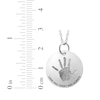 Thumbnail Image 3 of Your Own Handprint "Love You Today and Always" Engravable Disc Necklace 10K White Gold 18"