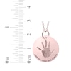 Thumbnail Image 4 of Your Own Handprint &quot;Love You Today and Always&quot; Engravable Disc Necklace 10K Rose Gold 18&quot;