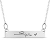 Thumbnail Image 1 of Your Own Handwriting Bar Necklace Sterling Silver 18&quot;