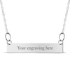 Thumbnail Image 2 of Your Own Handwriting Bar Necklace Sterling Silver 18&quot;