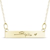 Thumbnail Image 1 of Your Own Handwriting Bar Necklace 10K Yellow Gold 18&quot;