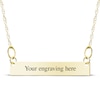 Thumbnail Image 2 of Your Own Handwriting Bar Necklace 10K Yellow Gold 18&quot;