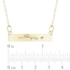 Thumbnail Image 4 of Your Own Handwriting Bar Necklace 10K Yellow Gold 18&quot;