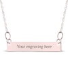 Thumbnail Image 2 of Your Own Handwriting Bar Necklace 10K Rose Gold 18&quot;