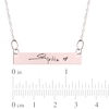 Thumbnail Image 4 of Your Own Handwriting Bar Necklace 10K Rose Gold 18&quot;