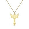 Thumbnail Image 1 of Diamond Accent Winged Cross Name Necklace 10K Yellow Gold 22&quot;