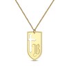 Thumbnail Image 0 of Men's Cutout Cross & Initial Shield Necklace 10K Yellow Gold 22"