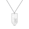 Thumbnail Image 0 of Men's Cutout Cross & Initial Shield Necklace Sterling Silver 22"