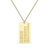 Thumbnail Image 1 of Men's Congratulations with Cutout Cross Name & Date Dog Tag Necklace 10K Yellow Gold 22&quot;