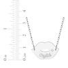 Thumbnail Image 5 of Diamond Accent Name Lips Necklace Sterling Silver 18"