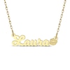 Thumbnail Image 1 of Nameplate Lips Necklace 10K Yellow Gold 18&quot;