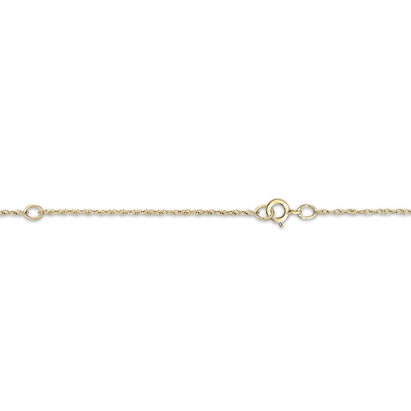 Nameplate Lips Necklace 14K Yellow Gold 18"