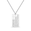 Thumbnail Image 1 of Men's Congratulations with Cutout Cross Name & Date Dog Tag Necklace Sterling Silver 22&quot;