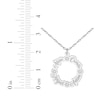 Thumbnail Image 5 of Family Name Loop Necklace with Diamond Accents 10K White Gold 18&quot;