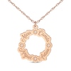 Thumbnail Image 1 of Family Name Loop Necklace with Diamond Accents 14K Rose Gold 18&quot;