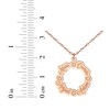 Thumbnail Image 5 of Family Name Loop Necklace with Diamond Accents 14K Rose Gold 18&quot;