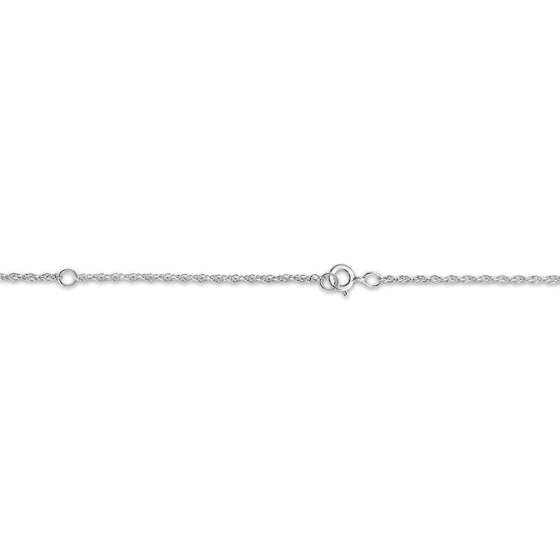 Main Image 3 of Family Name Loop Necklace with Diamond Accents Sterling Silver 18&quot;