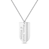 Thumbnail Image 1 of Men's Engraved Names Shield Necklace Sterling Silver 22&quot;