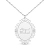 Thumbnail Image 2 of Scrollwork Name Necklace with Diamond Accents 10K White Gold 18&quot;