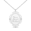 Thumbnail Image 3 of Scrollwork Name Necklace with Diamond Accents 10K White Gold 18&quot;