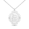 Thumbnail Image 4 of Scrollwork Name Necklace with Diamond Accents 10K White Gold 18&quot;