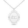 Thumbnail Image 2 of Scrollwork Name Necklace with Diamond Accents 14K White Gold 18&quot;